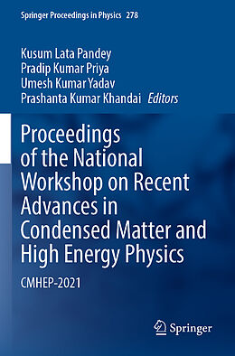 Couverture cartonnée Proceedings of the National Workshop on Recent Advances in Condensed Matter and High Energy Physics de 