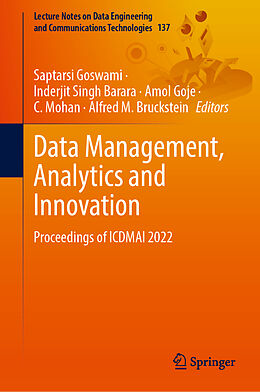 Livre Relié Data Management, Analytics and Innovation de 