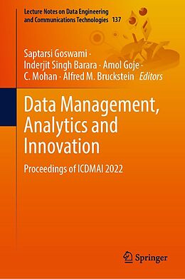 eBook (pdf) Data Management, Analytics and Innovation de 