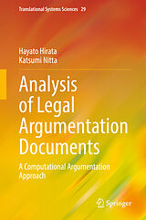 E-Book (pdf) Analysis of Legal Argumentation Documents von Hayato Hirata, Katsumi Nitta