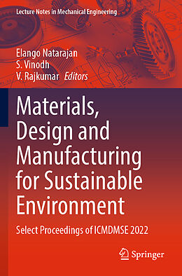 Kartonierter Einband Materials, Design and Manufacturing for Sustainable Environment von 