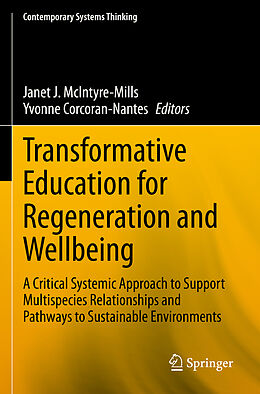 Couverture cartonnée Transformative Education for Regeneration and Wellbeing de 