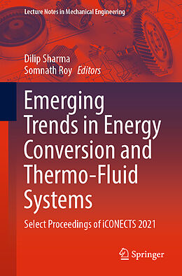 Couverture cartonnée Emerging Trends in Energy Conversion and Thermo-Fluid Systems de 