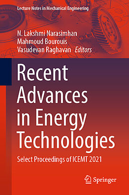 Kartonierter Einband Recent Advances in Energy Technologies von 