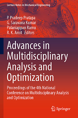 Couverture cartonnée Advances in Multidisciplinary Analysis and Optimization de 