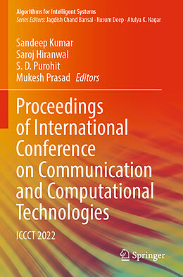 Couverture cartonnée Proceedings of International Conference on Communication and Computational Technologies de 