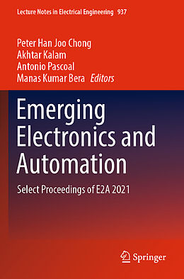 Couverture cartonnée Emerging Electronics and Automation de 