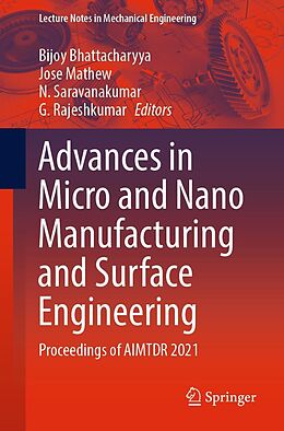 eBook (pdf) Advances in Micro and Nano Manufacturing and Surface Engineering de 