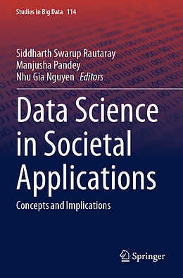 Couverture cartonnée Data Science in Societal Applications de 