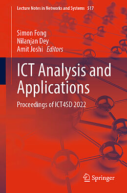 Couverture cartonnée ICT Analysis and Applications de 