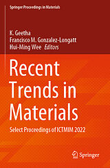 Couverture cartonnée Recent Trends in Materials de 