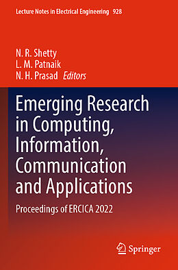 Couverture cartonnée Emerging Research in Computing, Information, Communication and Applications de 