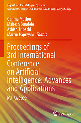 Couverture cartonnée Proceedings of 3rd International Conference on Artificial Intelligence: Advances and Applications de 