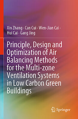 Kartonierter Einband Principle, Design and Optimization of Air Balancing Methods for the Multi-zone Ventilation Systems in Low Carbon Green Buildings von Xin Zhang, Can Cui, Gang Jing