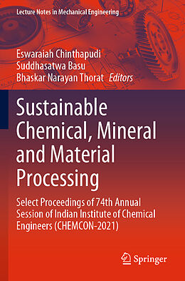 Couverture cartonnée Sustainable Chemical, Mineral and Material Processing de 