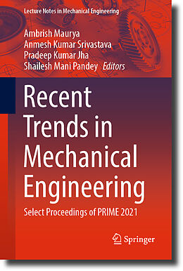 Couverture cartonnée Recent Trends in Mechanical Engineering de 