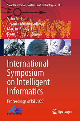 Couverture cartonnée International Symposium on Intelligent Informatics de 