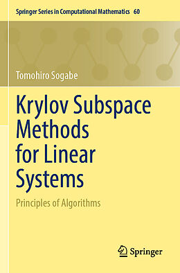 Couverture cartonnée Krylov Subspace Methods for Linear Systems de Tomohiro Sogabe