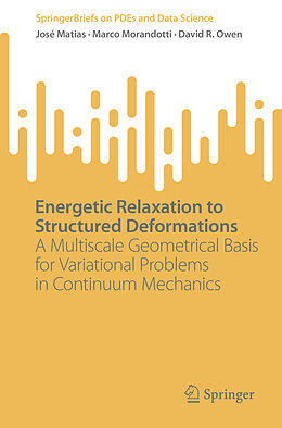 Couverture cartonnée Energetic Relaxation to Structured Deformations de José Matias, David R. Owen, Marco Morandotti