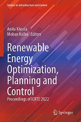 Couverture cartonnée Renewable Energy Optimization, Planning and Control de 