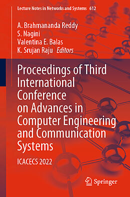 Couverture cartonnée Proceedings of Third International Conference on Advances in Computer Engineering and Communication Systems de 