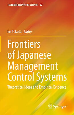 Livre Relié Frontiers of Japanese Management Control Systems de 