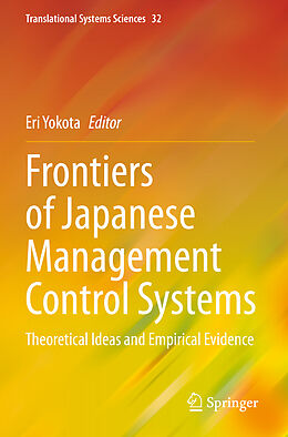 Couverture cartonnée Frontiers of Japanese Management Control Systems de 