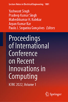 Livre Relié Proceedings of International Conference on Recent Innovations in Computing de 