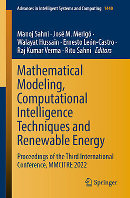 Couverture cartonnée Mathematical Modeling, Computational Intelligence Techniques and Renewable Energy de 