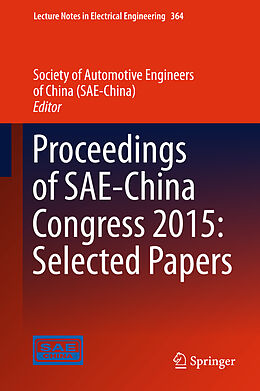 Fester Einband Proceedings of SAE-China Congress 2015: Selected Papers von 