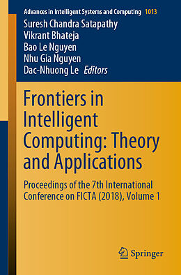 Couverture cartonnée Frontiers in Intelligent Computing: Theory and Applications de 