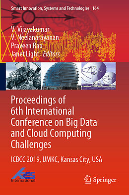 Couverture cartonnée Proceedings of 6th International Conference on Big Data and Cloud Computing Challenges de 