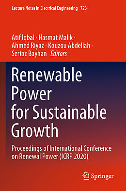 Couverture cartonnée Renewable Power for Sustainable Growth de 