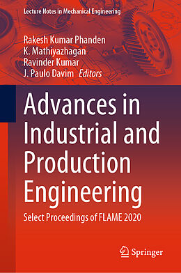 Livre Relié Advances in Industrial and Production Engineering de 