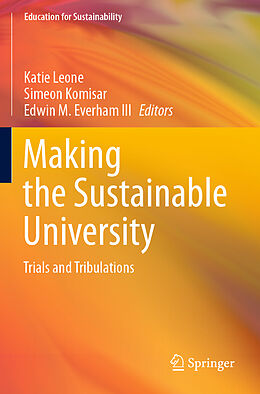 Couverture cartonnée Making the Sustainable University de 