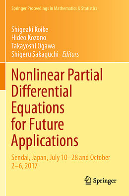 Couverture cartonnée Nonlinear Partial Differential Equations for Future Applications de 