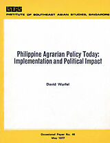 eBook (pdf) Philippine Agrarian Policy Today de David Wurfel