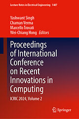 Fester Einband Proceedings of International Conference on Recent Innovations in Computing von 