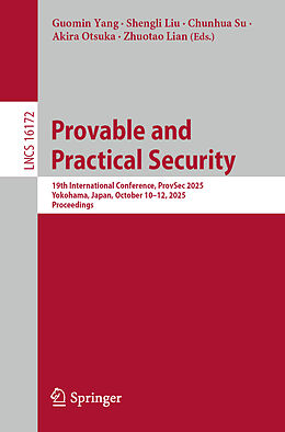 Kartonierter Einband Provable and Practical Security von 
