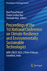 Kartonierter Einband Proceedings of the 1st National Conference on Climate Resilience and Environmentally Sustainable Technologies von 