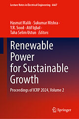 Fester Einband Renewable Power for Sustainable Growth von 