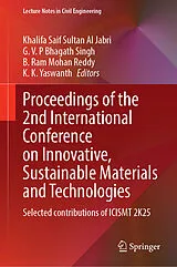 Fester Einband Proceedings of the 2nd International Conference on Innovative, Sustainable Materials and Technologies von 