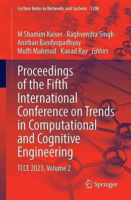 Couverture cartonnée Proceedings of the Fifth International Conference on Trends in Computational and Cognitive Engineering de 