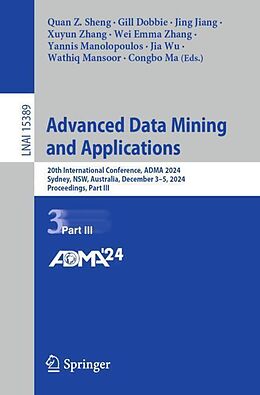 Couverture cartonnée Advanced Data Mining and Applications de 