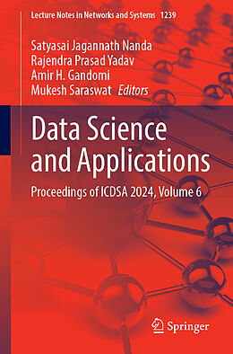 Couverture cartonnée Data Science and Applications de 