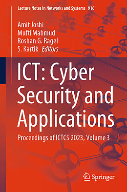 Couverture cartonnée ICT: Cyber Security and Applications de 
