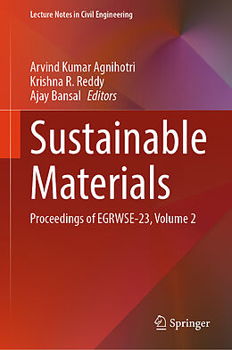 Livre Relié Sustainable Materials de 