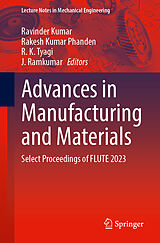 Kartonierter Einband Advances in Manufacturing and Materials von 