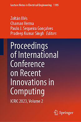 Livre Relié Proceedings of International Conference on Recent Innovations in Computing de 