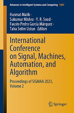 Kartonierter Einband International Conference on Signal, Machines, Automation, and Algorithm von 